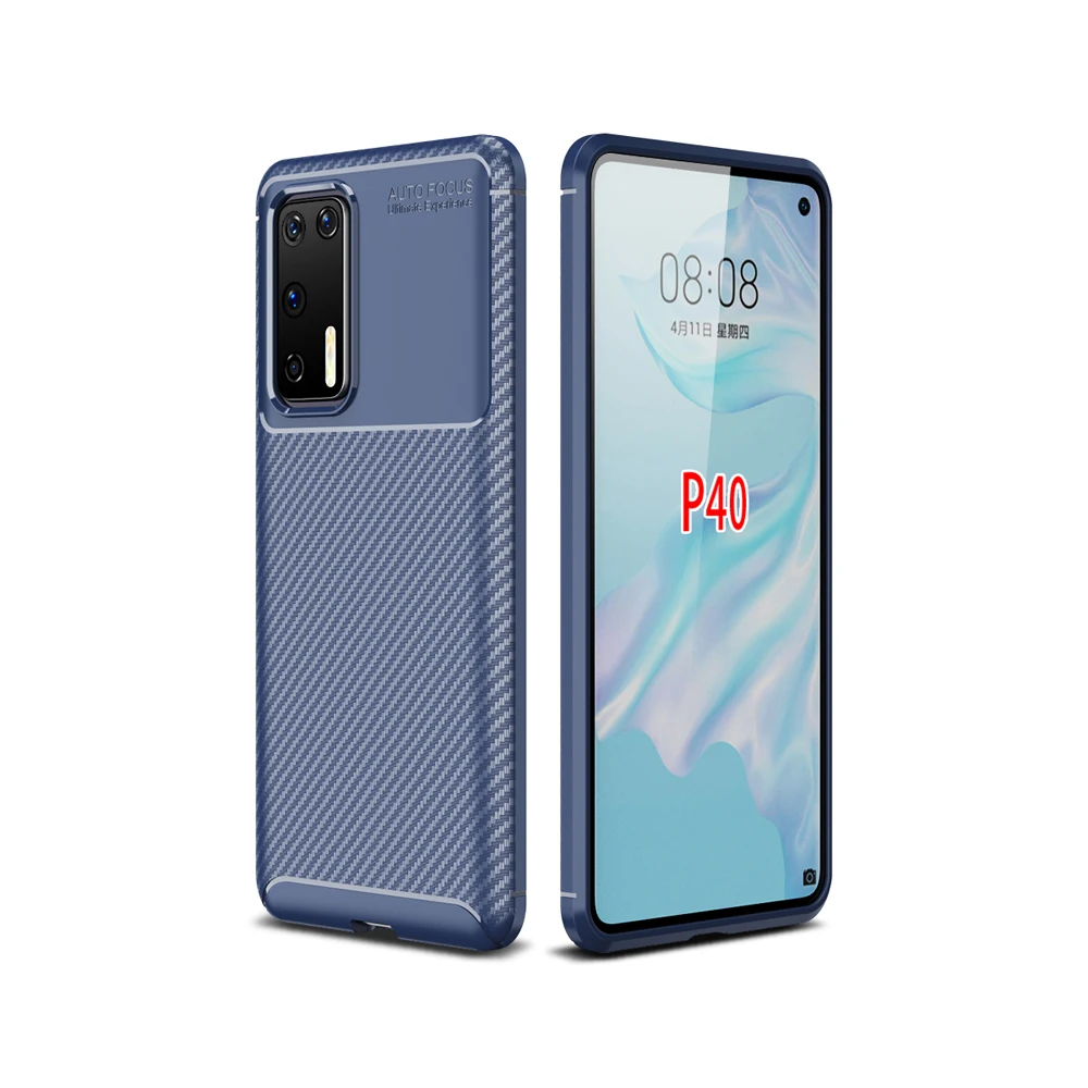 Чехол для телефона с автофокусом Huawei P40 задняя крышка из углеродного волокна