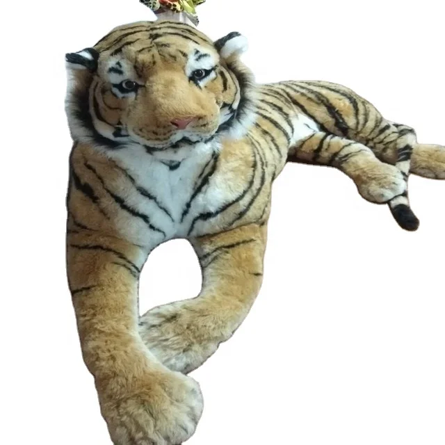 hot selling 240CM large simulated plush tiger stuffed animal toy realistic stuffed brown tiger plush toy