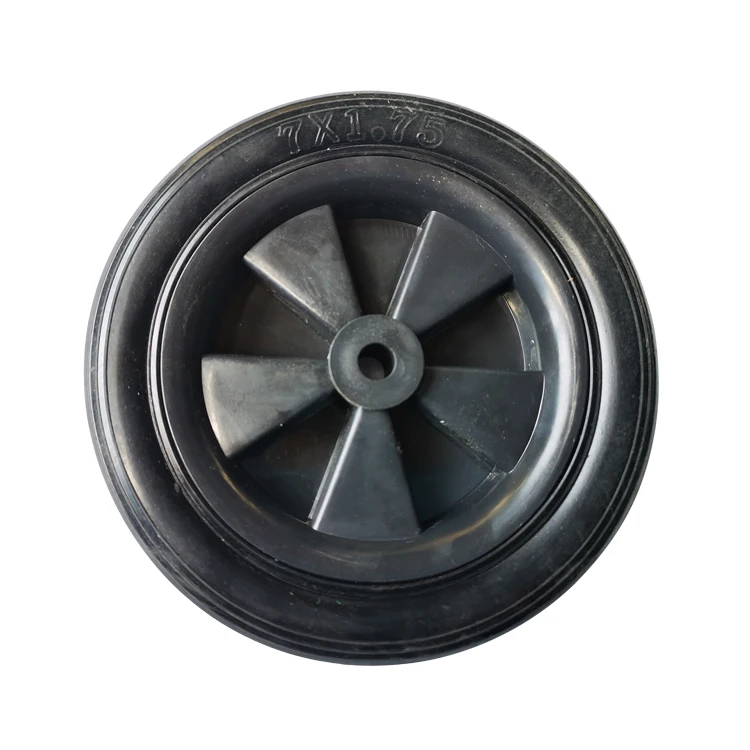 Ручной Грузовик 7x1,5 пластиковый обод ступицы твердые резиновые колеса