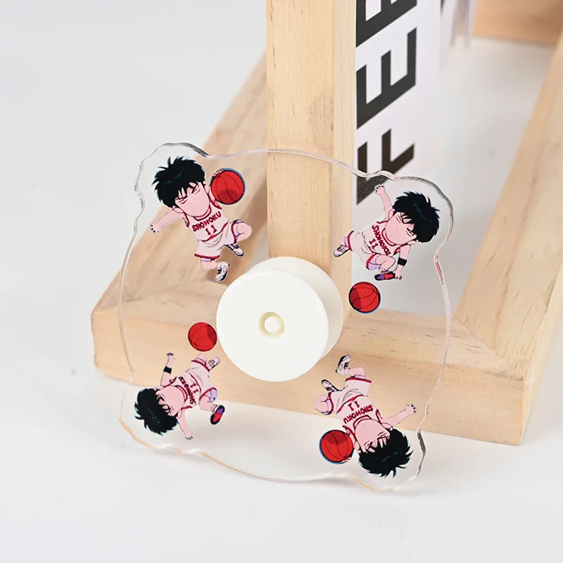 Factory High Speed Anti Pressure Hand Spinning Sensory Toys Clear Plastic Acrylic Cartoon Logo Custom Fidget Spinner for Kids