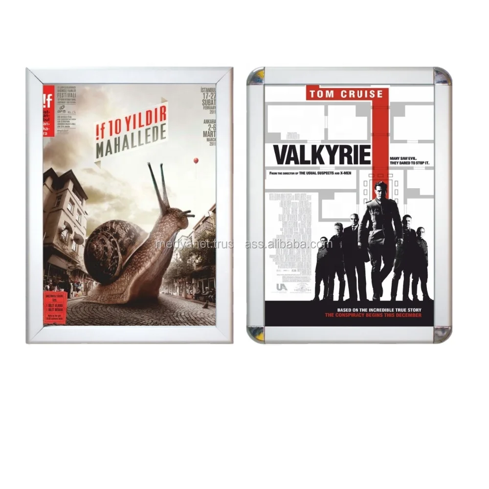 All Size Snap Frame Picture Frame Poster Frame with Anodized Aluminum Silver Clip Clap for Advertising Snapframe