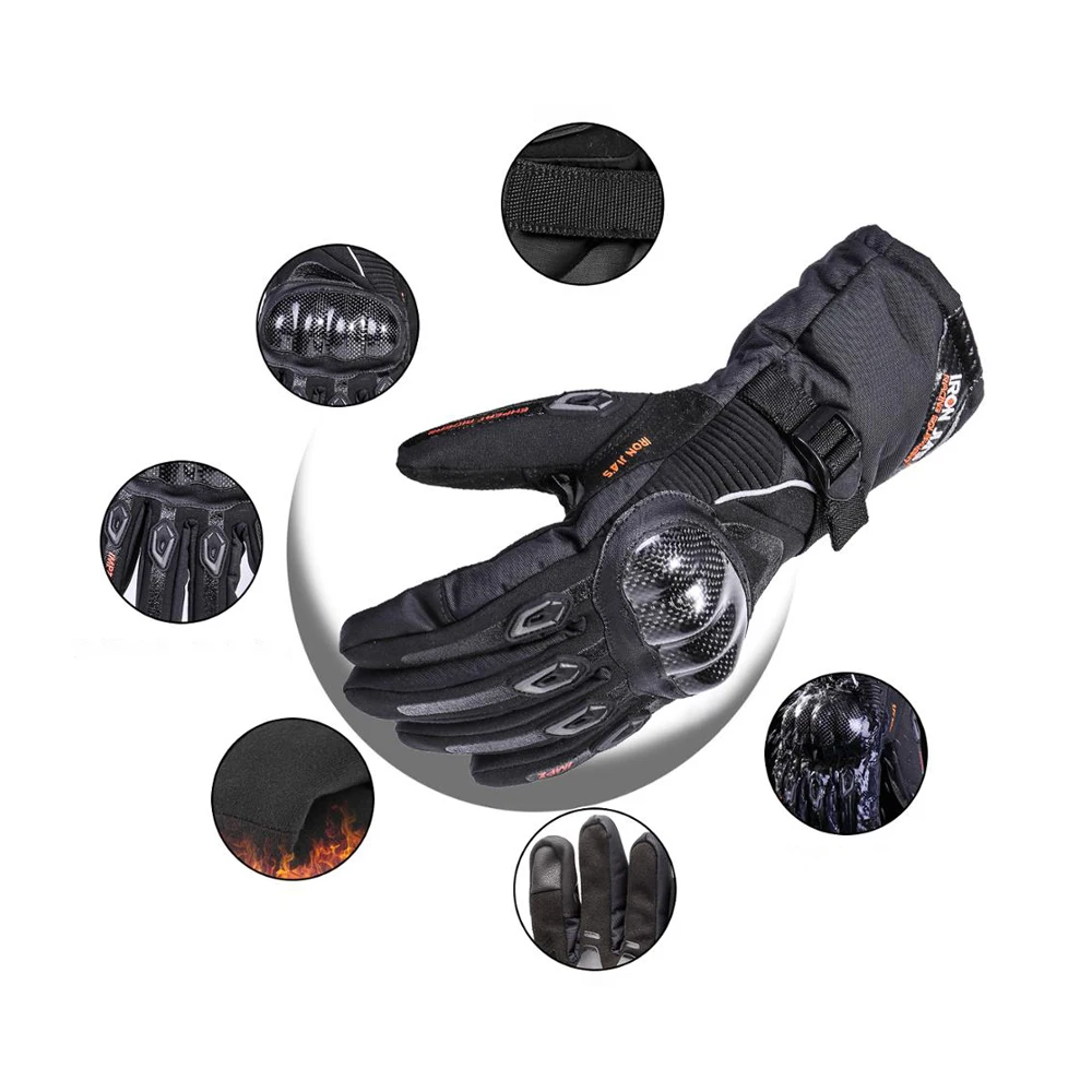 2021 Men Leather Moto Racing Polyester Gloves Bicycle Cycling Motorbike Riding Glove Motorcycle Gloves