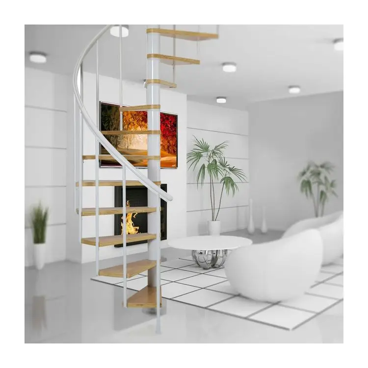 ACE Staircase Modern With Glass Railing Black Hotel Indoor Used Spiral Stairs for Sale