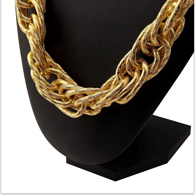 Super Thick Twist Chain Necklace Film Star Wearing Aluminium Hip Top Characteristic Trend Leader Necklace Cool Jewelry