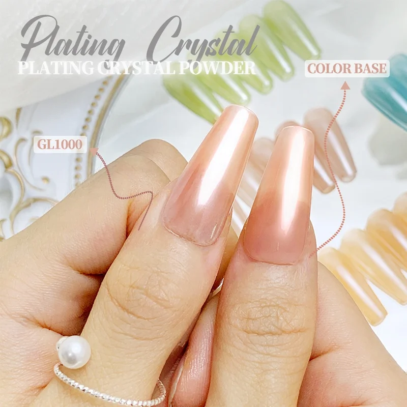 2024 New Glass Nail Chrome Pigment Clear White Mirror Pigment Rub Nails