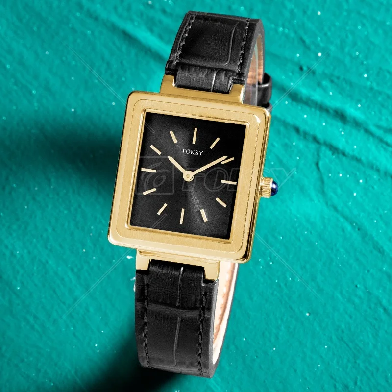 Classic Office Genuine Leather Strap Wrist Luxury Women Watch for Ladies with Quality Belt