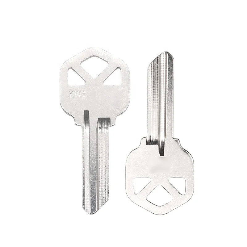 South Africa Market Custom Stamping KW1 Blade 2mm Solid Brass Door Key Blank For Glass Door Lock