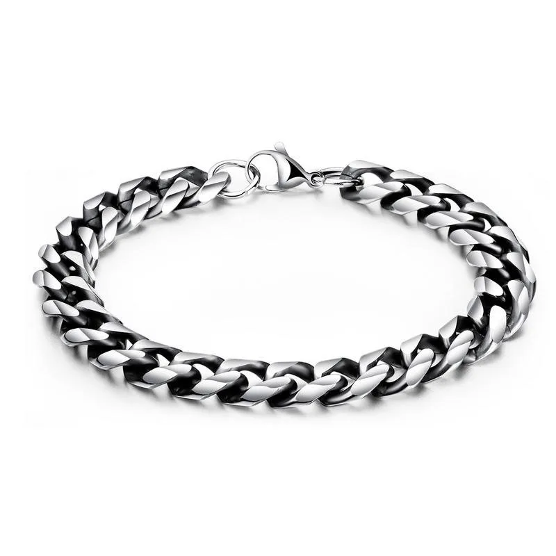 cool bracelets for boys Personality Hot Men Jewelry Stainless Steel Charm Statement High Polished Bracelet For Boys