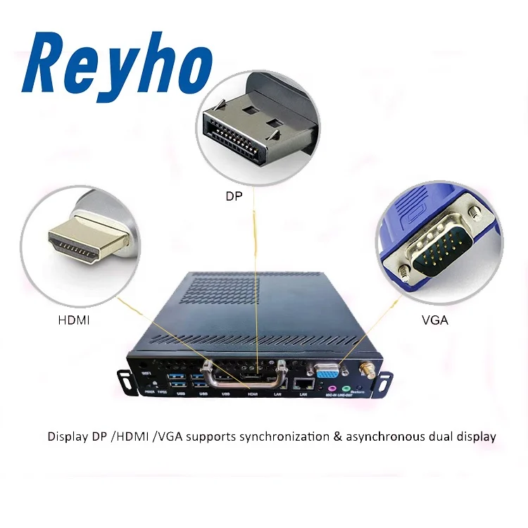 2020 Intel I5 8400 OPS Mini Fanless PC With HD & VGA & DP & Type-C Port Industrial Box Computer