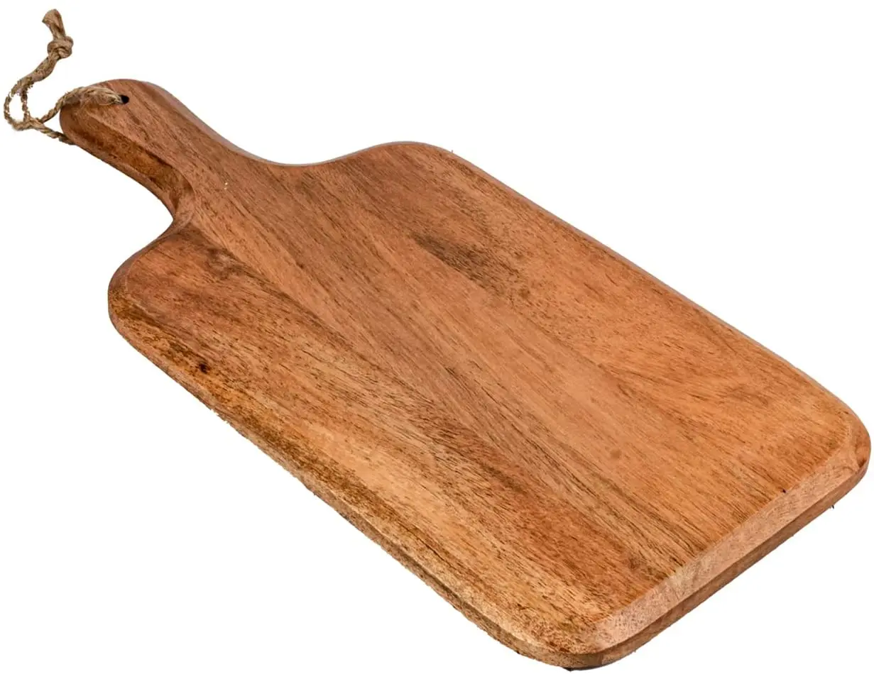 Factory Price Eco-friendly Bamboo Cheese Board Rectangular Wooden Acacia Cutting Board Handles Steak Chopping Chopping Blocks