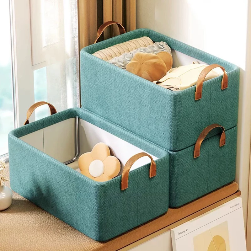 Clothes Storage Steel Frame Organize Box under bed Sturdy Stackable Bins Closet Foldable Clothing Storage bags