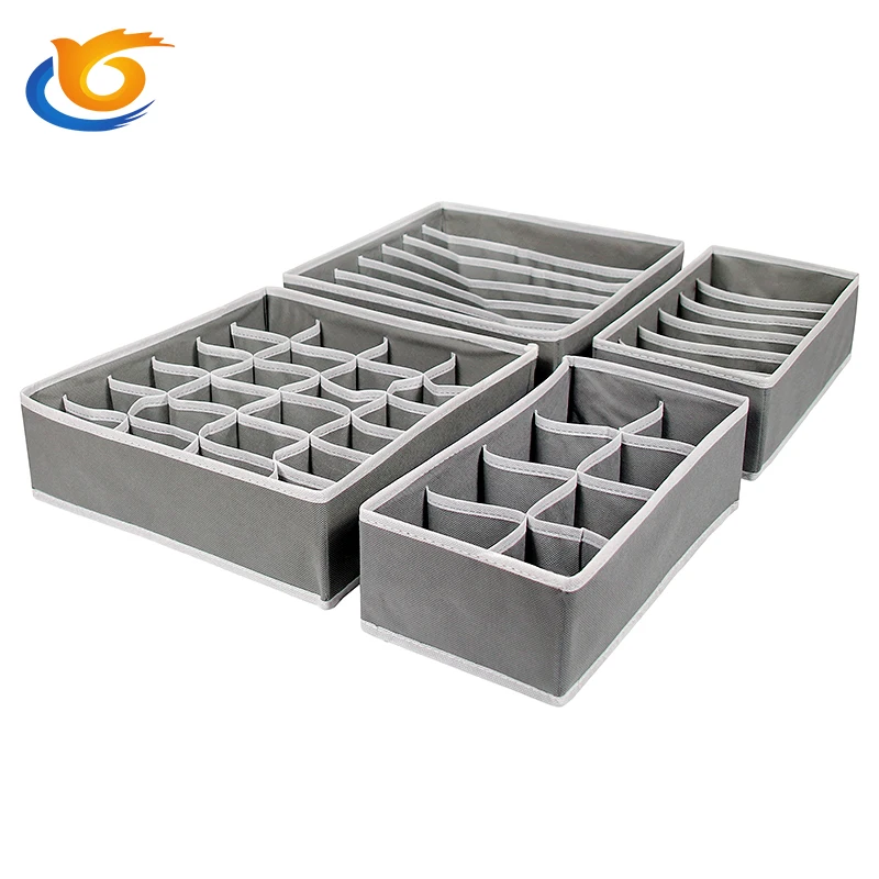 Hot Sale Non Woven Home Clothes Organizer Trousers Storage Box Underwear Bra Socks Compartment Wardrobe Organizer