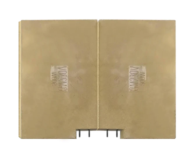 Inertia thermal Magnesia ceramic block 500 W M1525 thickness 20 mm 6.3 mm terminals built in Iron chromium aluminum heating wire