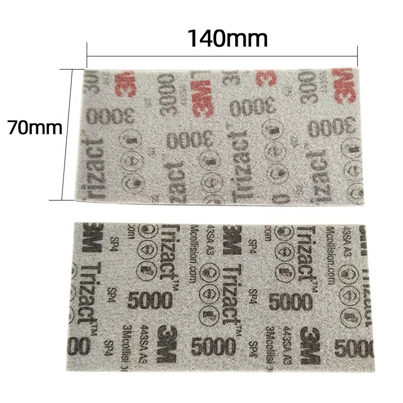 3M Trizact 30290 2-3/4 in x 5-1/2 in (70 mm x 140 mm) P3000 15 sheets per box 4 boxes per case Hookit Foam Sheet