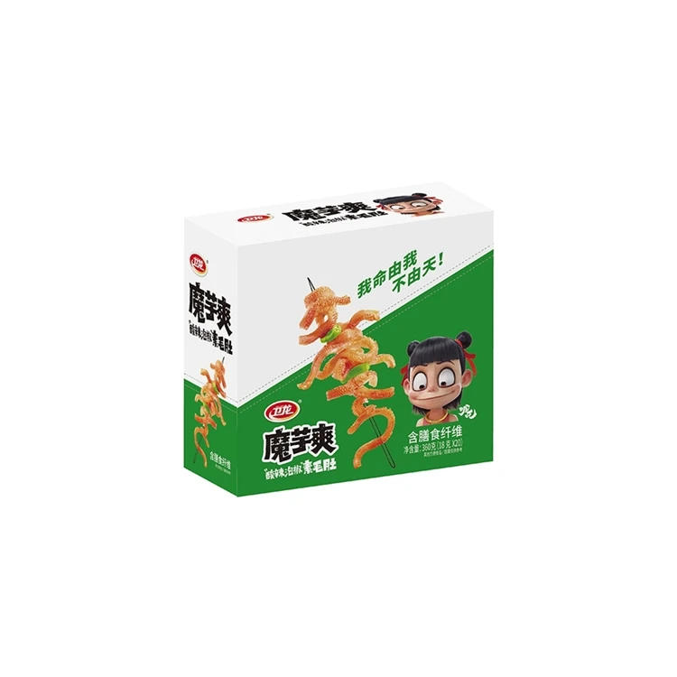 Weilong Wholesale snack chinese Mala grain snacks import Mala vegetable Snack spicy sauce Konjac fries instant