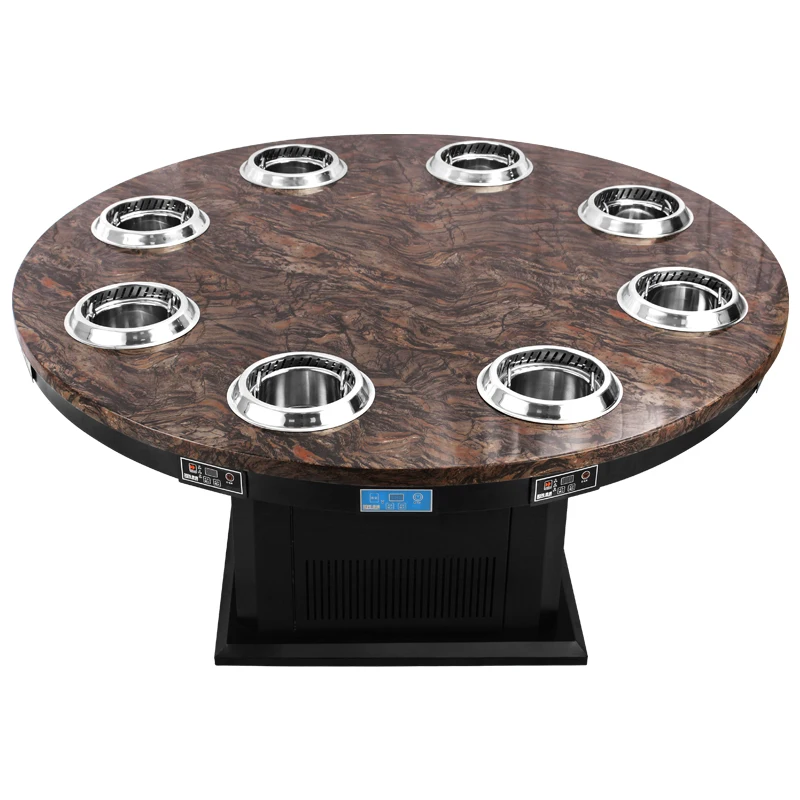 AOPA restaurant equipment commercial smokeless hot pot dining table