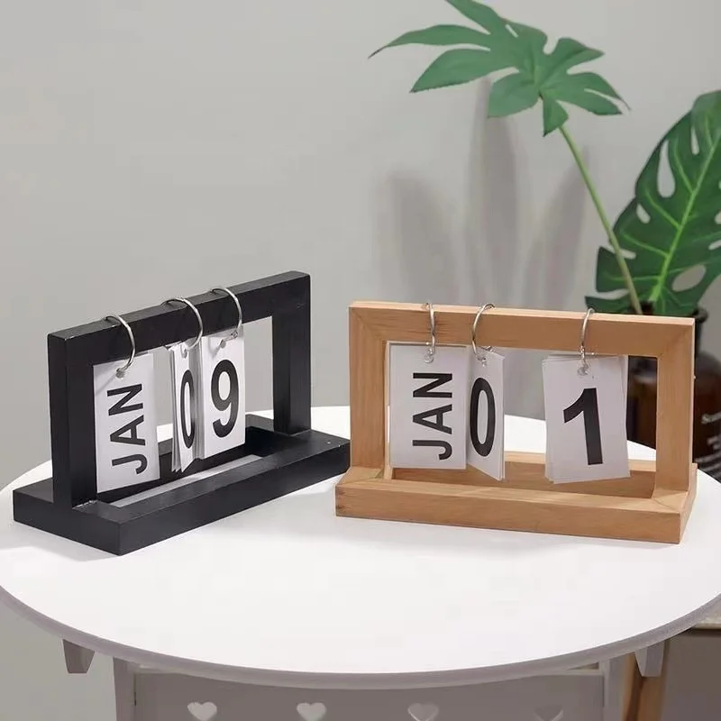 Wooden Calendar Decor Wooden Desk Calendar Rack Wood Advent Calendars