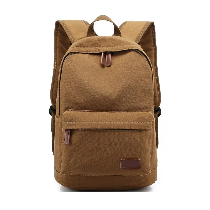 Durable Travel backpacks Casual Style Lightweight Canvas Laptop Bag Rucksack for Men&Women