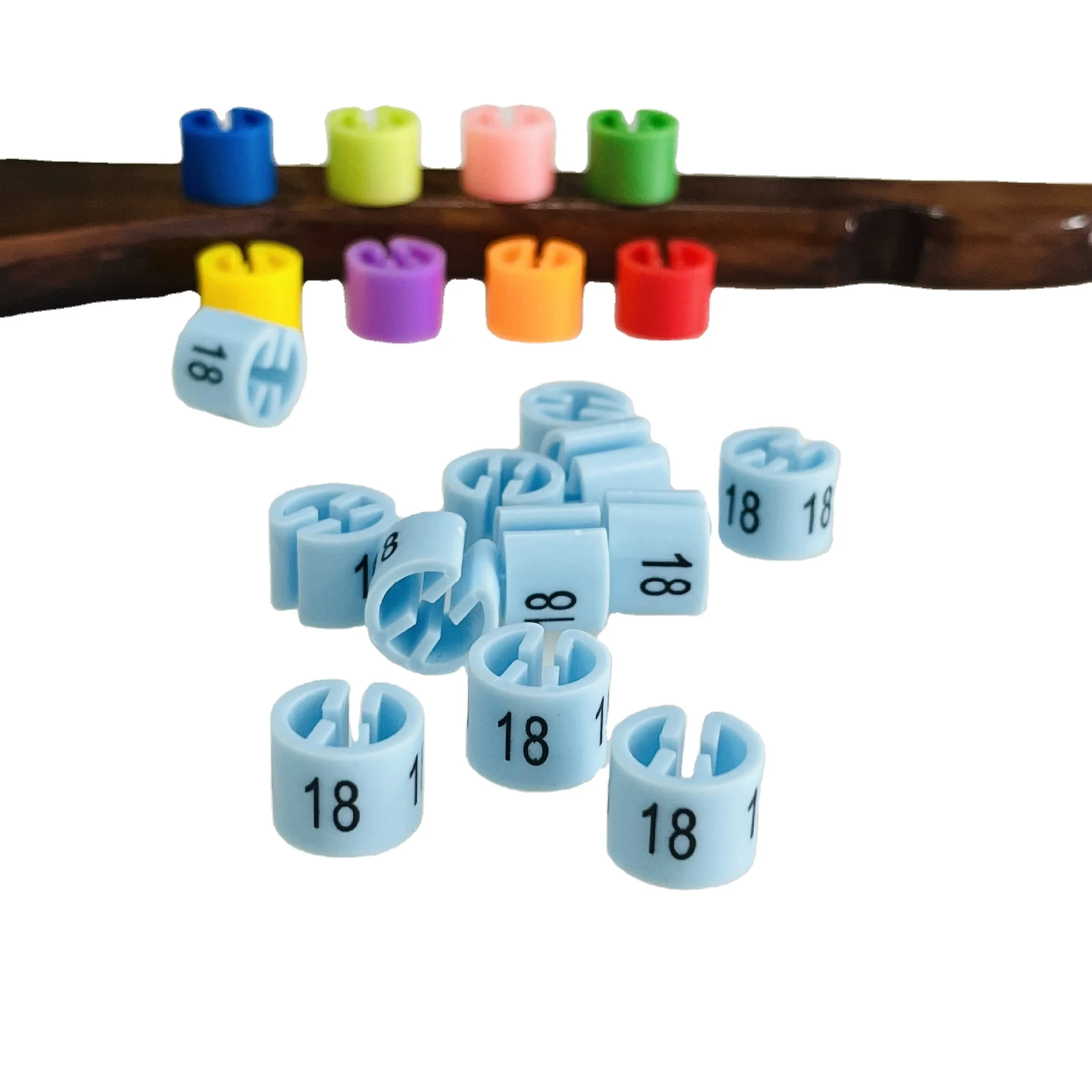 Plastic Hanger Size Markers Size Pin for the Hanger Sizers Color Word Hanger Size Ring Four Teeth