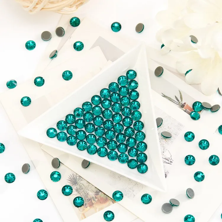
Blue Zircon ss12 high quality hotfix stones for clothes decoration 