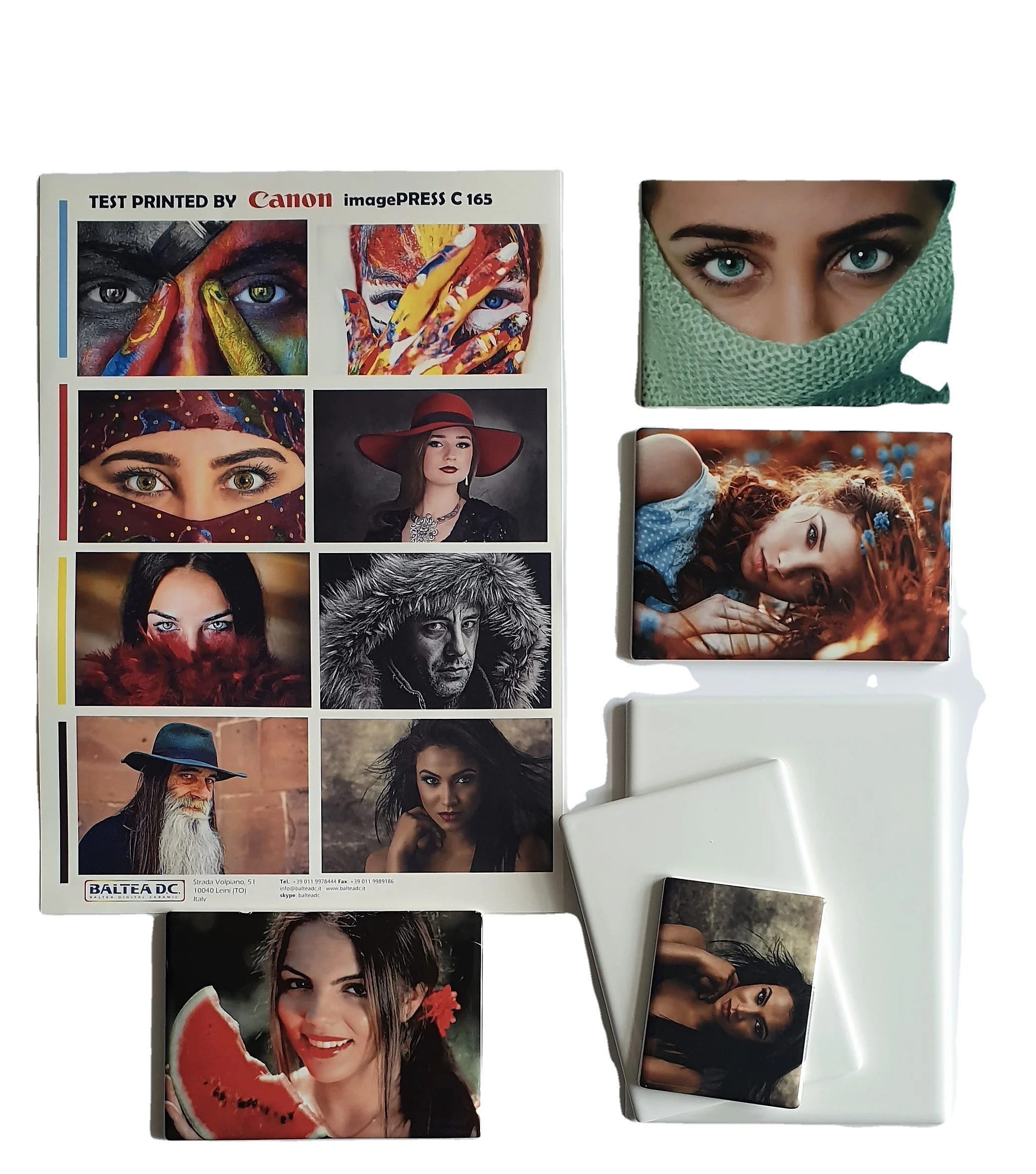 CONSUMABLES FOR CERAMIC PRINTING Italian Ceramic Toner BALTEA, direct transfer paper CALCOPRINT