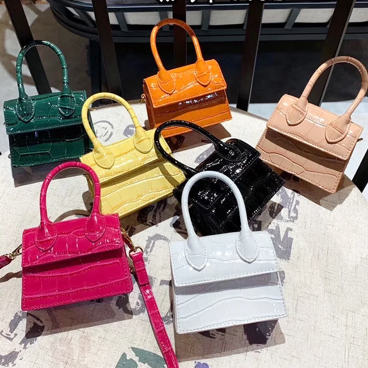 2022 Promotional Little Girls Money Coin Purse Handbags Crocodile Pattern  Mini Bags High Quality Guangzhou Purse