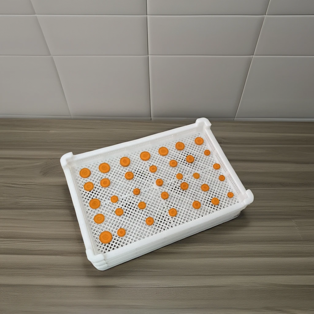 Food grade square plastic drying tray  for meat Herbal medicine Reusable tray