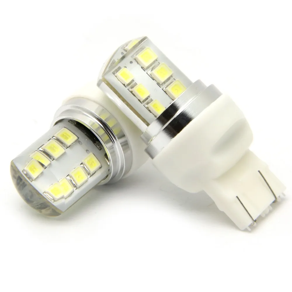 T25 3157 T20 7443 Strobe flash Blink 12 SMD 2835 LED Silicone reverse lights brake light Parking Lamp 12V White red blue