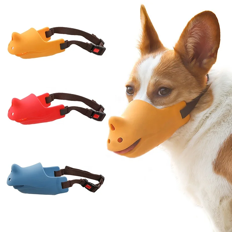 Custom Anti-biting Barking Muzzles Silicone Soft Safety Dog Mask Breathable Adjustable Pet Muzzles Muzzle For Dog