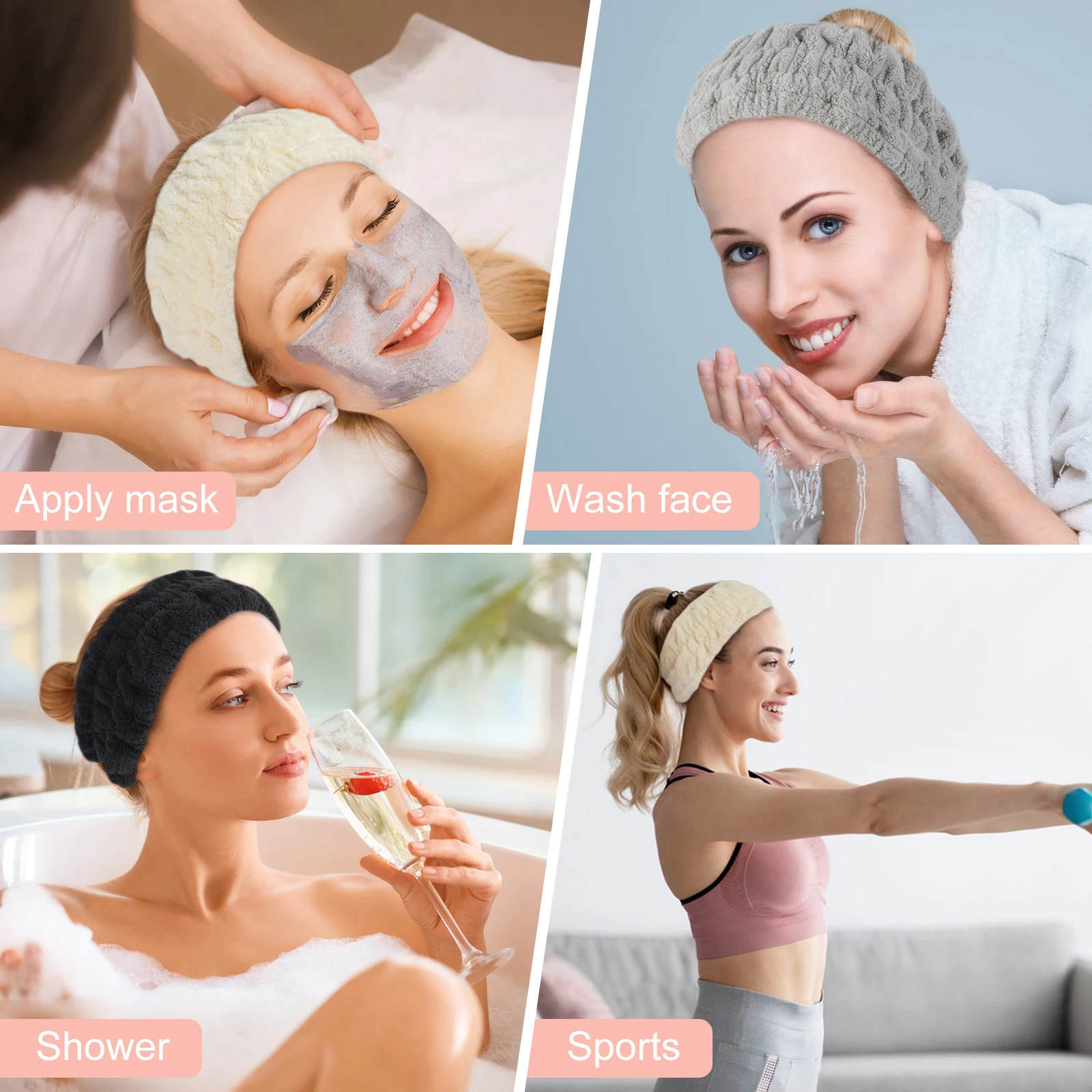 Fashion Wide Hairbands Washing Face Makeup Hair Bands Accessories Wholesale Women Cute Spa Headband