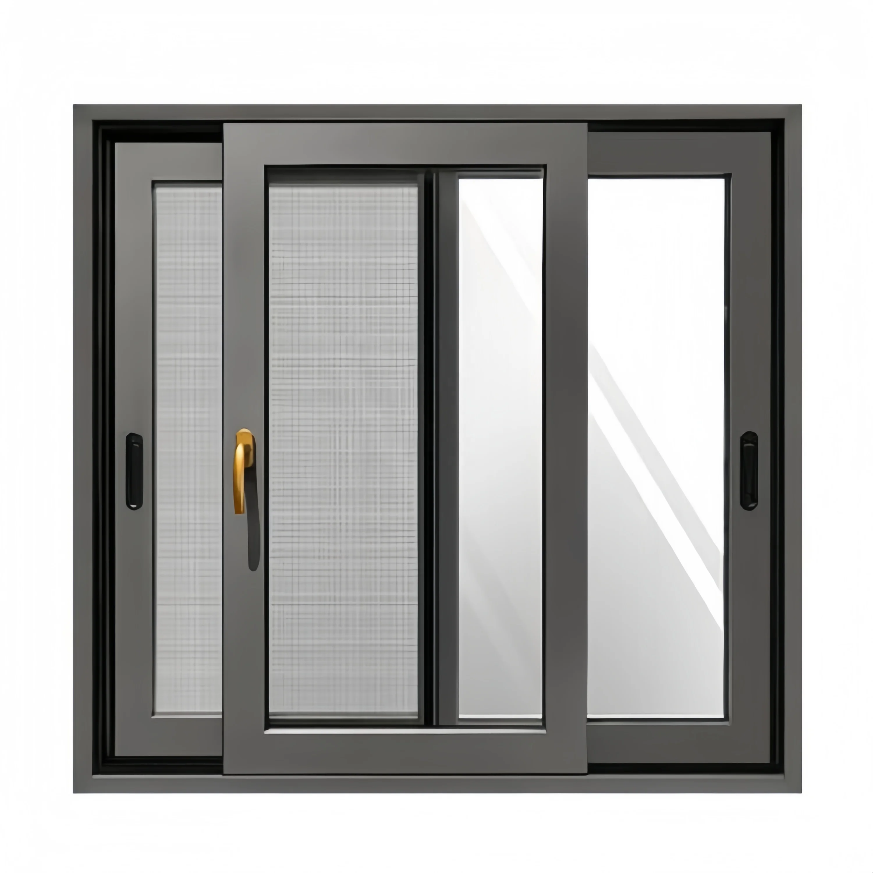 Customized glass Windows Aluminum Horizontal Sliding Window Thermal Break Aluminum Sliding Window modern Design for Home