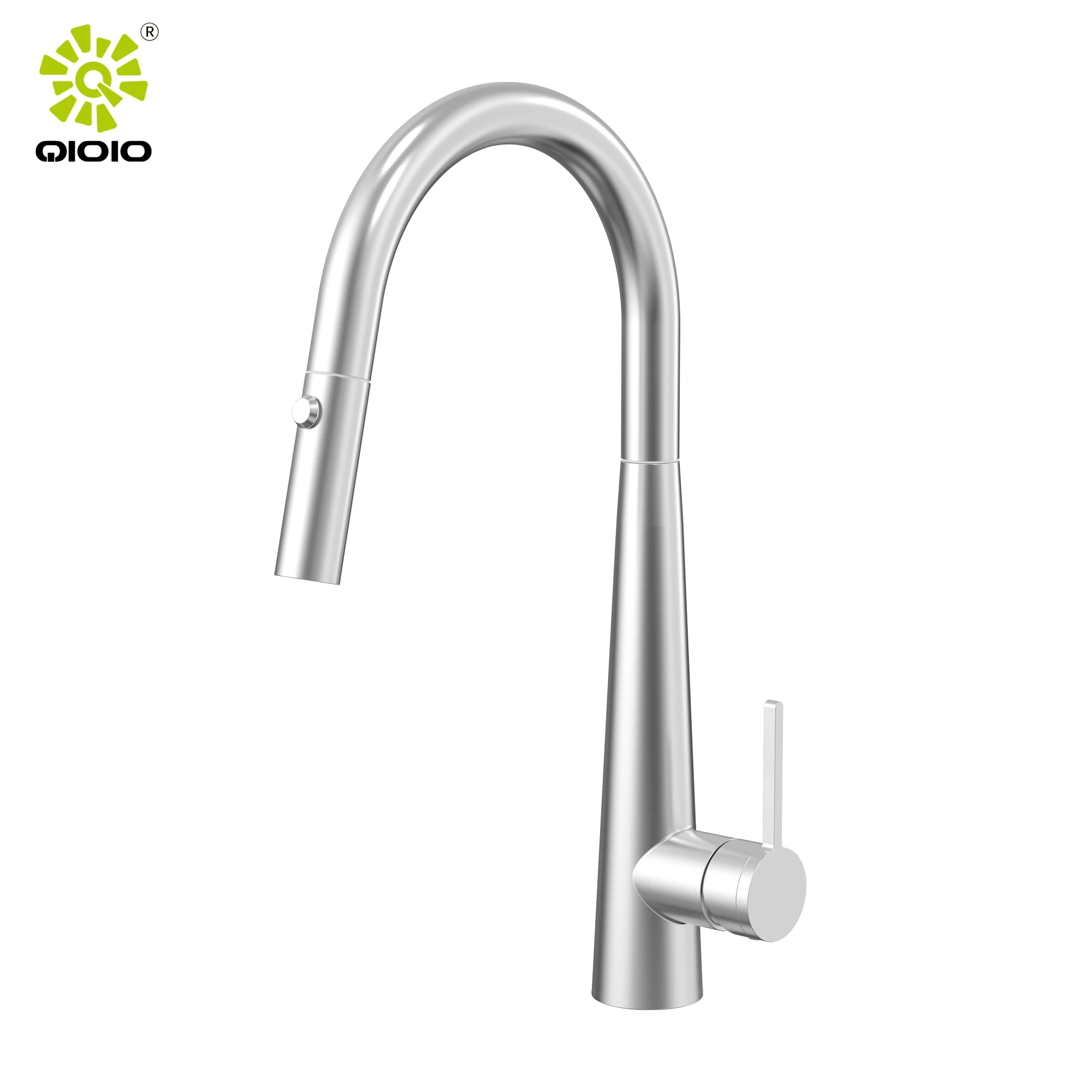 inox  handle pull out kitchen faucet 304 ss watermark kitchen mixer goose neck golden tapware sink mixers
