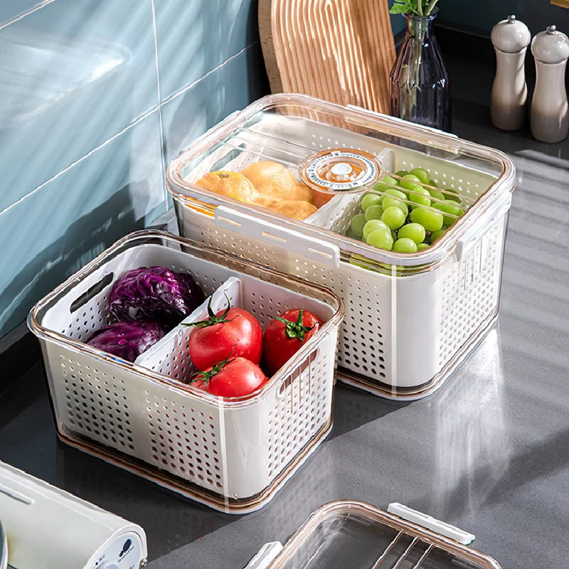 Hot sale Fruit Storage Box Organizer Fridge Vegetables Fresh Containers Refrigerator Storage boxes&bins