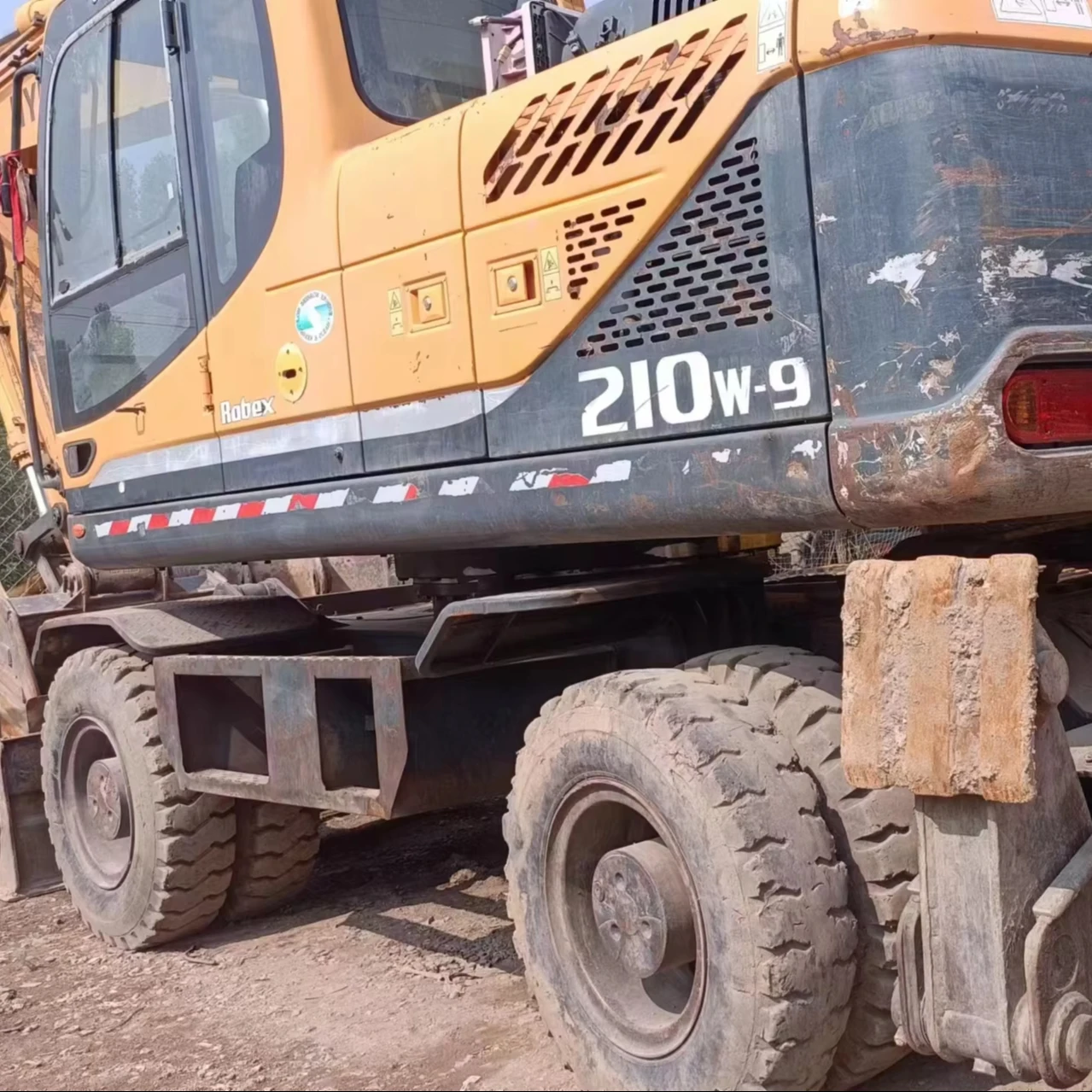 Используемый оригинальный колесный экскаватор hyundai R210w, R210W-9 Hyundai 210 W-9S 210 210 W R210, колесный экскаватор для продажи
