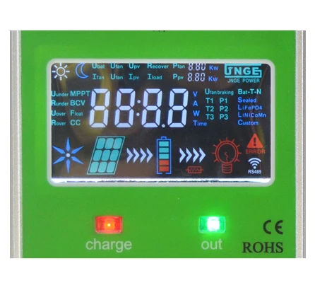 24V/48V MPPT With RS485 communication Wind Solar Hybrid Charge Controller 800W wind plus 600W Solar