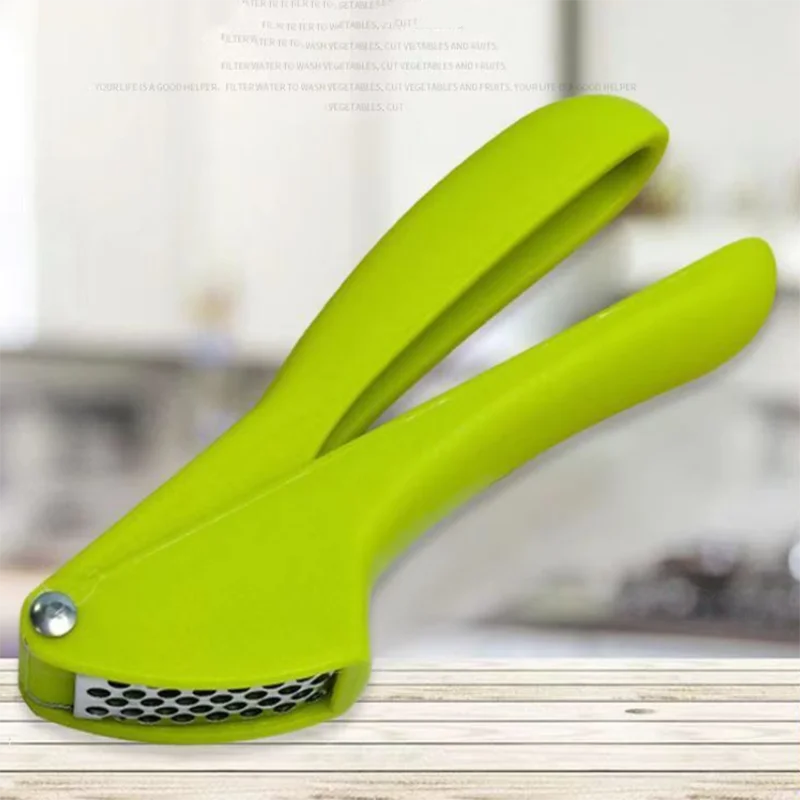 Home products kitchen stainless steel garlic press dandheld kitchen garlic press manual ginger crusher garlic presser