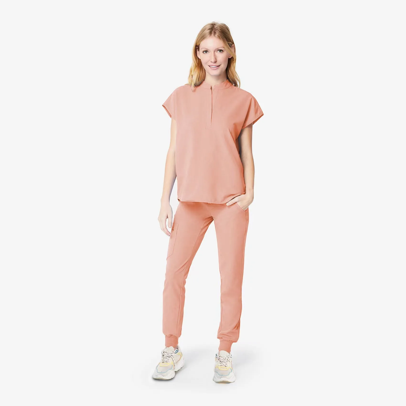 Wholesale  High Quality 4 Way Stretch Spandex Scrub Suits for Women Hospital Uniforms