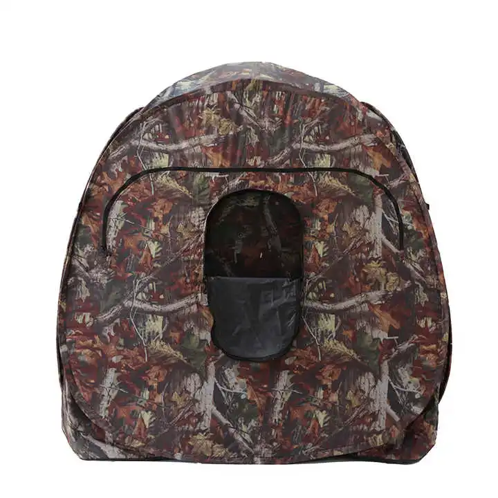 Pop Up 3 Person Easy Set Up Low Noise Hunting Camouflage Ground Blind Mossy Oak Break Up Country