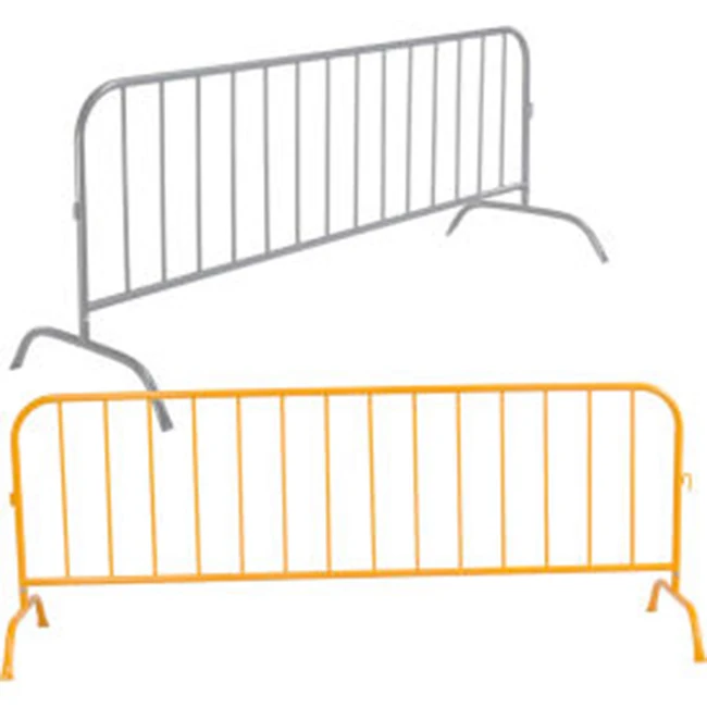 Galvanized steel fixed leg crowd control barrier fence