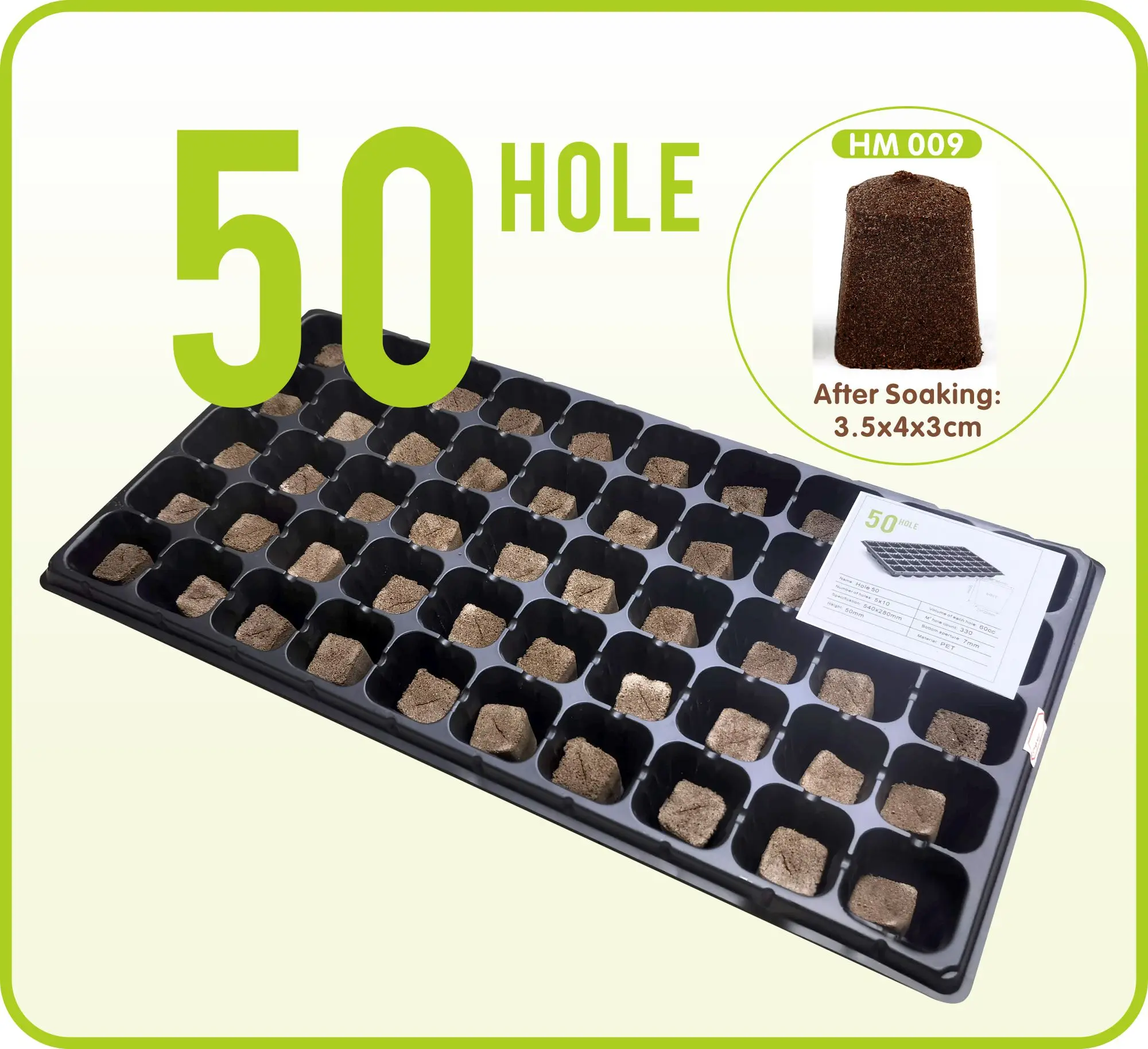 32 50 72 128  well cell seed entry tray starter tray for seedling planting, propagation, and germination stoppers