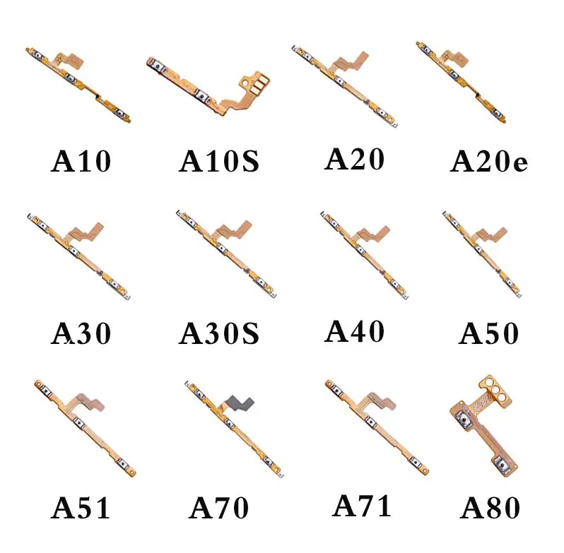 Parts power Volume Button Flex  A10 A10s A20 A20e A30 A30s A40 A50 A51 A70 A71 A80 For Samsung