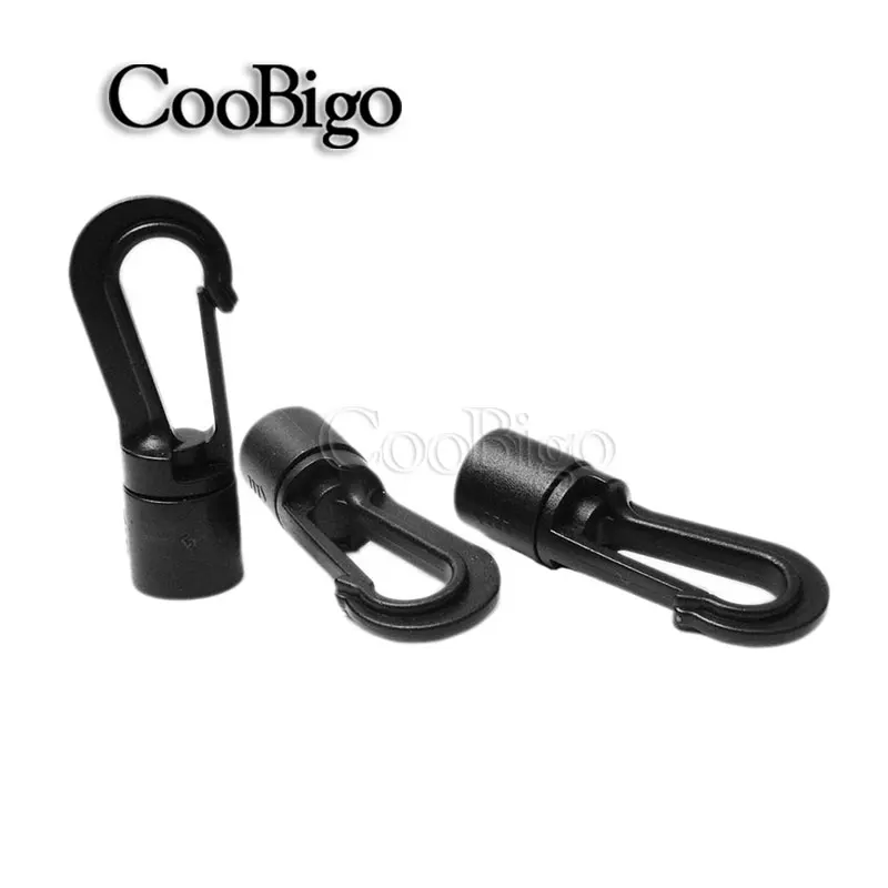Plastic Snap Hooks for Bungee Cord Rope Tie Awning Truck Cover Bike Kayak Boat Outdoor Camping Paracord Lanyards #FLC137-A/B