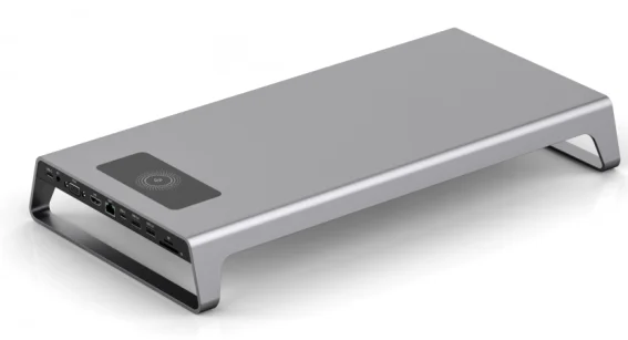 
HKK - Type C notebook stand with wireless charger + H D M I+ VGA +Lan +USB 3.0*2+Type C*2+SD+micro SD 