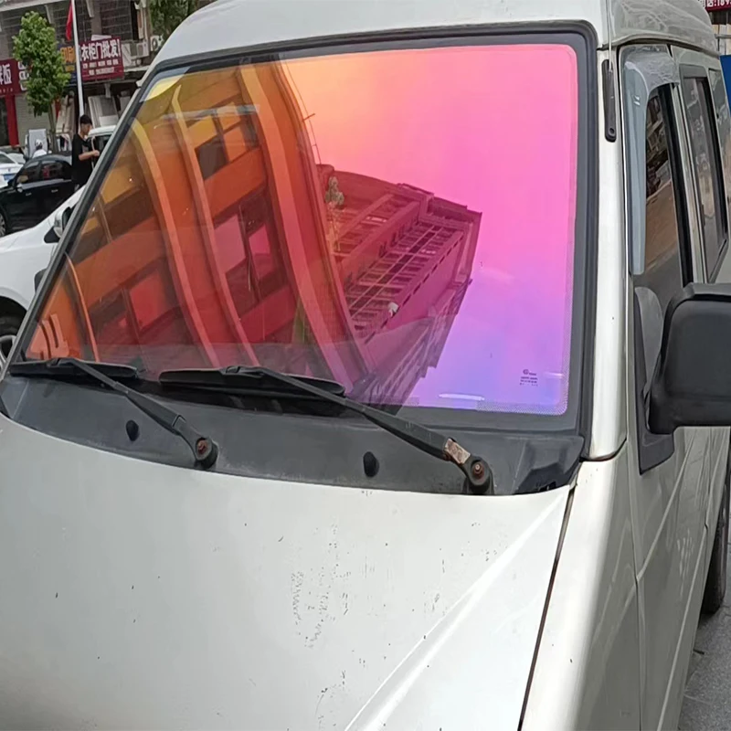Chameleon Window Film Photochromic Car Tint UV 99% 1.52x30m Chameleon Rainbow Car Window Solar Red Chameleon Tint