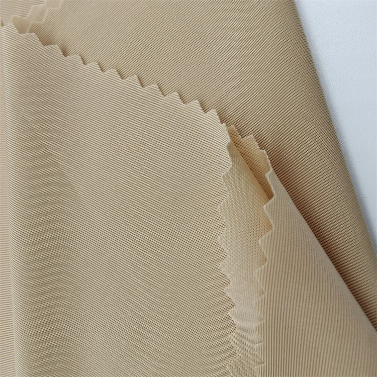 Beautiful Color Versatile Strong Favorite Natural High-Grade Lightweight 130Gsm 89% Polyester 11% Spandex Plain Fabric