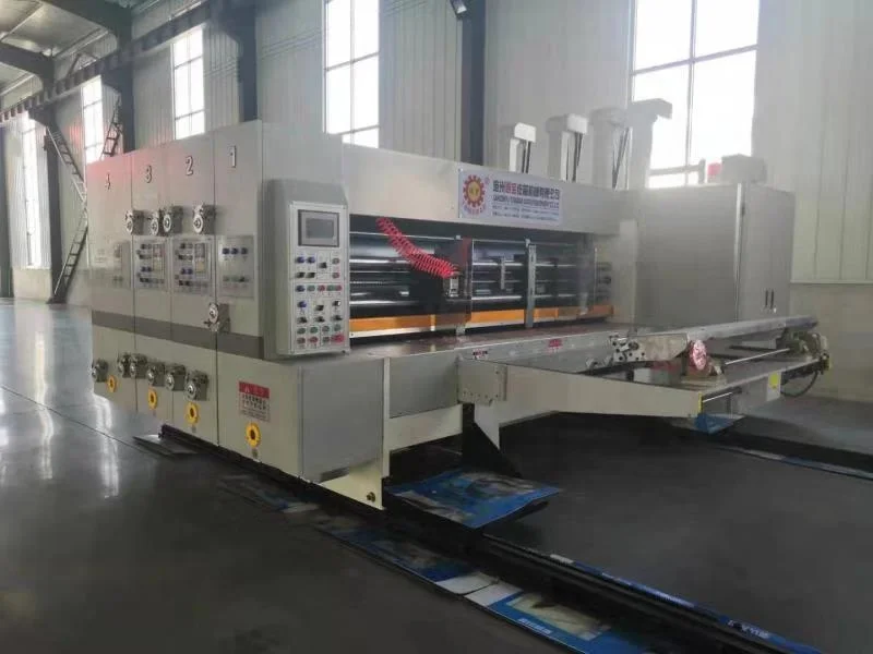 high speed full-automatic higjh speed four-color printer die-cutter  slotter with stacker machine