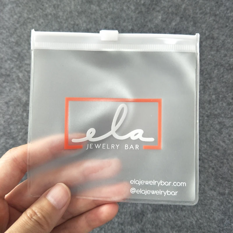 Custom plastic zip lock bags Logo Earring Necklace pvc small jewelry packaging,zipper bag cosmetics