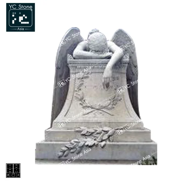 
Heart Tombstone Granite Headstone Angel Wings Tombstone Carved Angel Heart Monument Angels Sculptures 