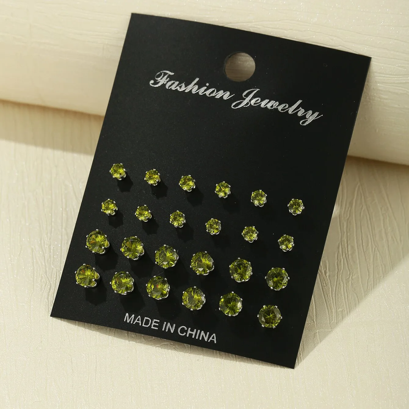 Wholesale Gold Silver Earrings Cheap Shiny Cubic Zirconia Ear Stud Gold Plated Simple Earring 8mm 7mm 6mm 5mm 4mm 3mm
