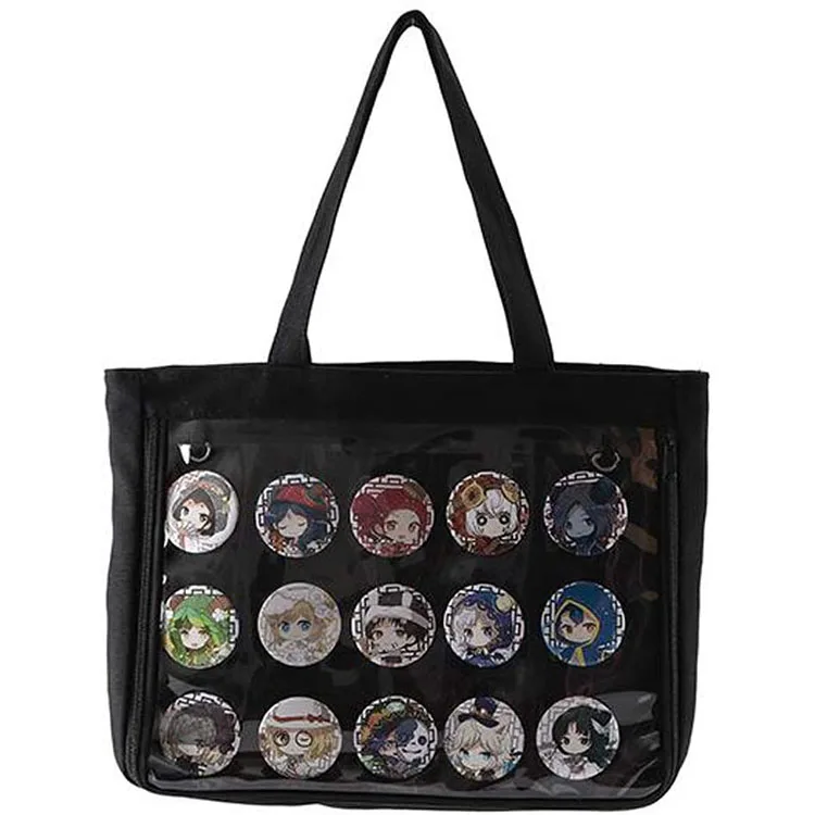 Ita Tote Bags Shoulder Anime Messenger Bag Sturdy and Durable Purse DIY Cosplay Comic Con with Insert for Many Occasions